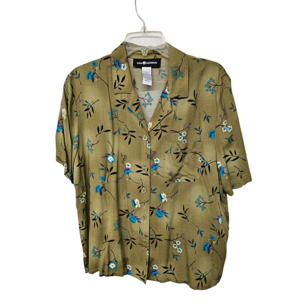 Vintage Y2K Fairy Grunge Top Size M Whimsigoth Dark Floral Forest Fairy